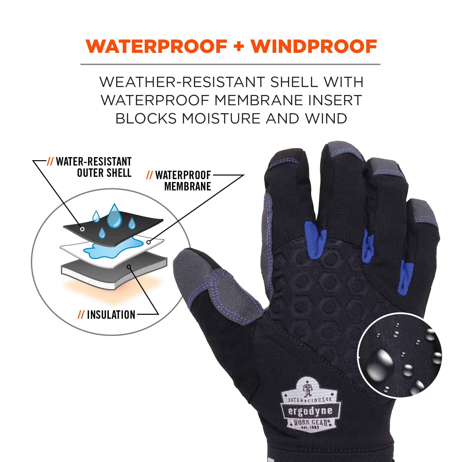 Reinforced Thermal Waterproof Winter Work Gloves - Winter